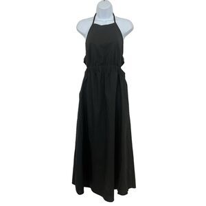 Birgitte Herskind Women’s Size 40 US 8 Black Halter Petra Midi Dress New